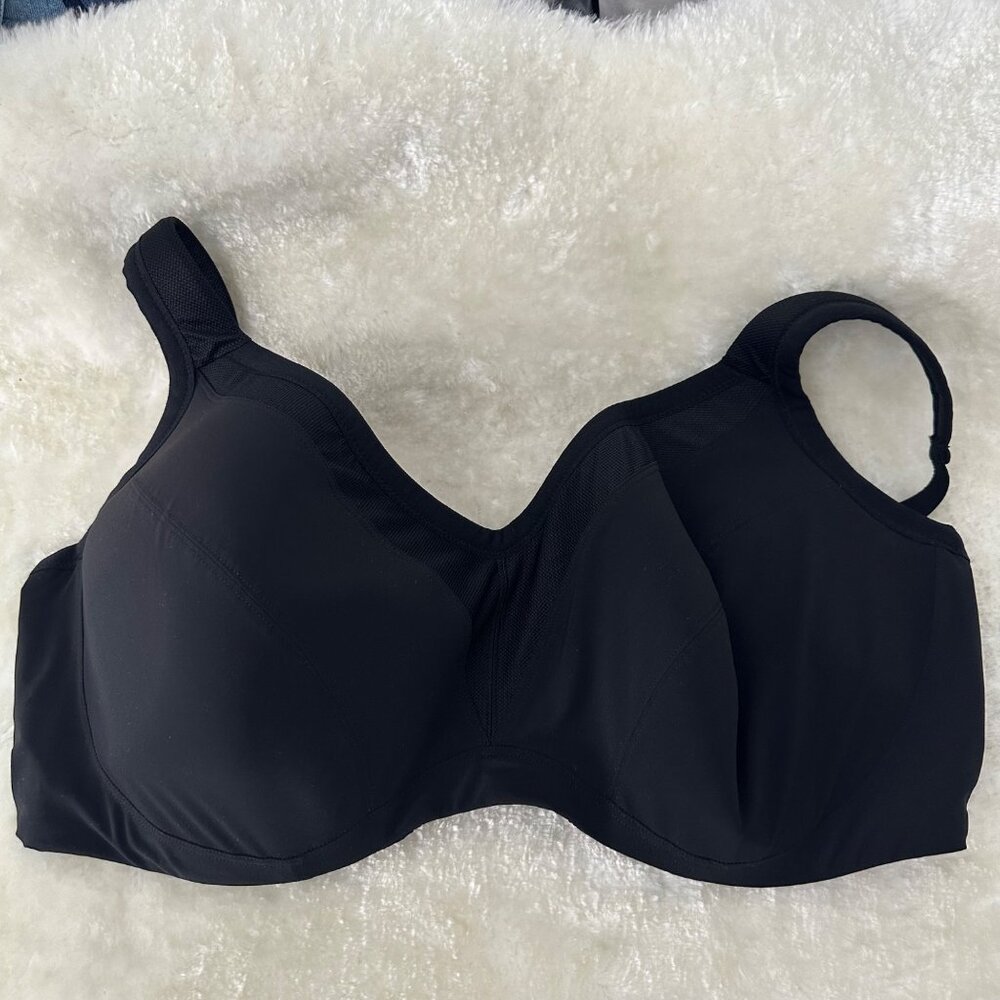 Torrid Active Sports Bra Full Coverage Wired Lightly Lined Convertible Black 44F